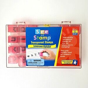 See and Stamp Transparent Stamps Lowercase Alphabet Letter Educational Insights